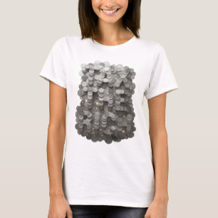 Knackiges Grau TAXIERE DIE REICHEN Zitat-Design T-Shirt