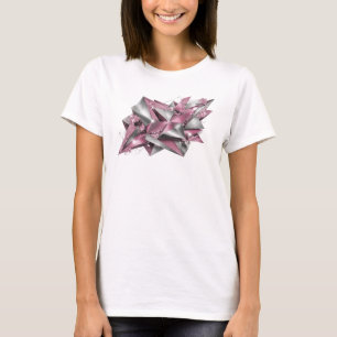 Knackiges Pink ABSTRAKTE KUNST Maßgeschneidertes T T-Shirt