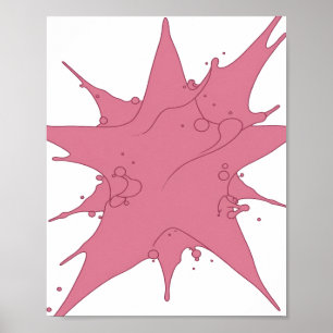 Knackiges Rosa PINK SPLASH Textildesign Poster