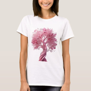 Knackiges Rosa ROSA SCHMUCKBAUM Tragbare Kunst T-Shirt