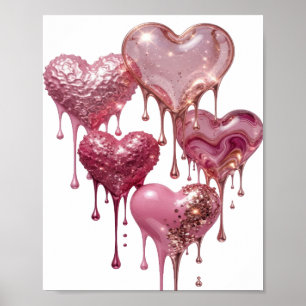 Knackiges Silber ABSTRACT ART Kunstprint Poster