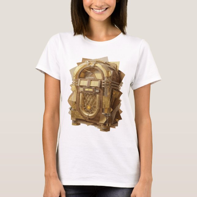 Knackiges Silber ABSTRACT ART Kunstprint T-Shirt (Vorderseite)