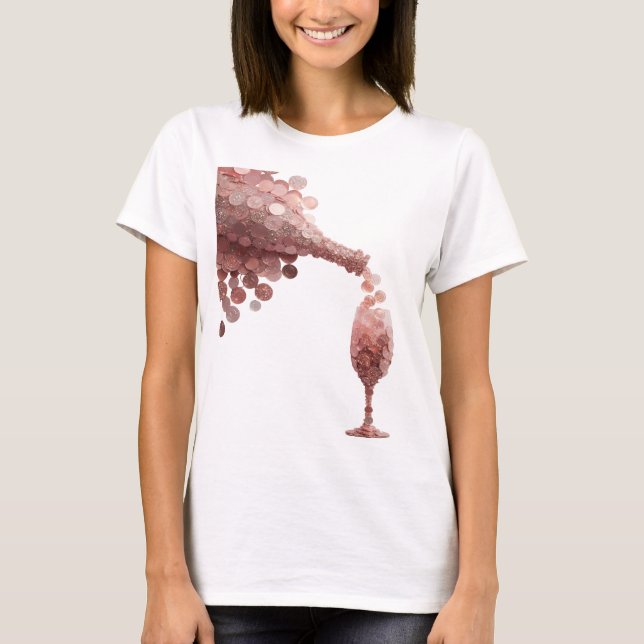 Knackiges Silber ABSTRACT ART Statement Design T-Shirt (Vorderseite)