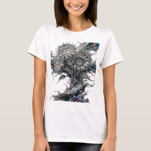 Knackiges Silber ABSTRACT ART Statement T-Shirt