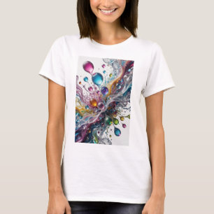 Knackiges Silber ABSTRACTE KUNST Künstlerisches Mo T-Shirt