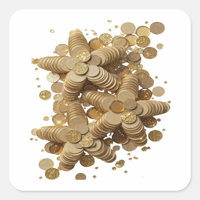 Knackiges Silber GEMS OF ABUNDANCE Sticker Design (Vorderseite)