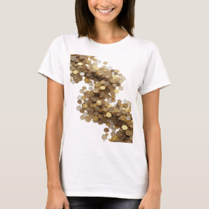 Knackiges Silber GOLDENER REGEN Modedesign T-Shirt