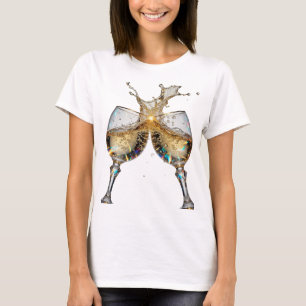 Knackiges Silber PROST AUF DIE GUTE GESUNDHEIT Tra T-Shirt