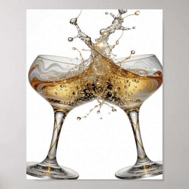 Knackiges Silber PROST Poster (Vorne)