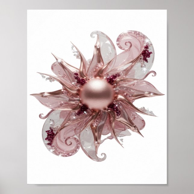 Knackiges Silber STRAHLENDE SONNE Benutzerdefinier Poster (Vorne)