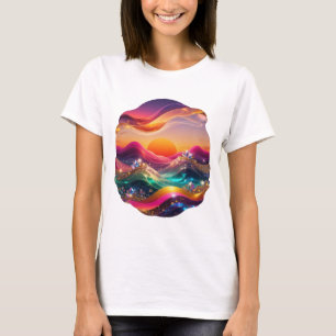 Knackiges Silber-SUNSET-BEACH-Zitat-Shirt T-Shirt