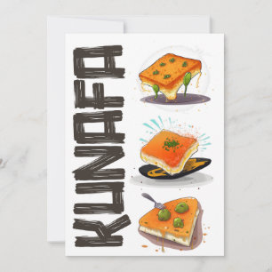 Knafeh Kunafa Kunafeh wurde von der AI hergestellt Einladung