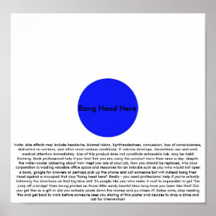 Knall Head Here (mit Disclaimer) Poster