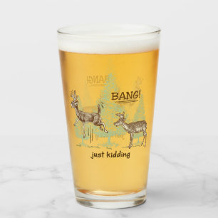 Knall! Hör auf! Jagdbier Glas