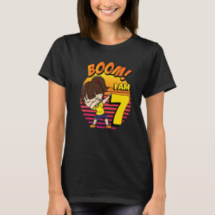 Knall Ich bin 7 Mädchen Geburtstag 7. Geburtstagsf T-Shirt