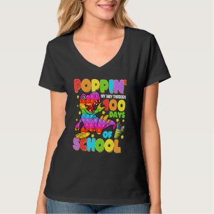 Knall meinen Weg durch 100 Tage Schule Dinosaurier T-Shirt