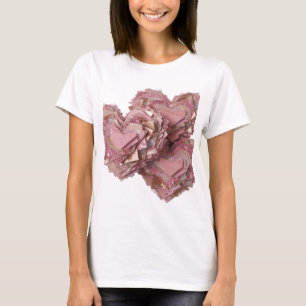 Knall Silber HERZEN AUS GLITTER Design T-Shirt