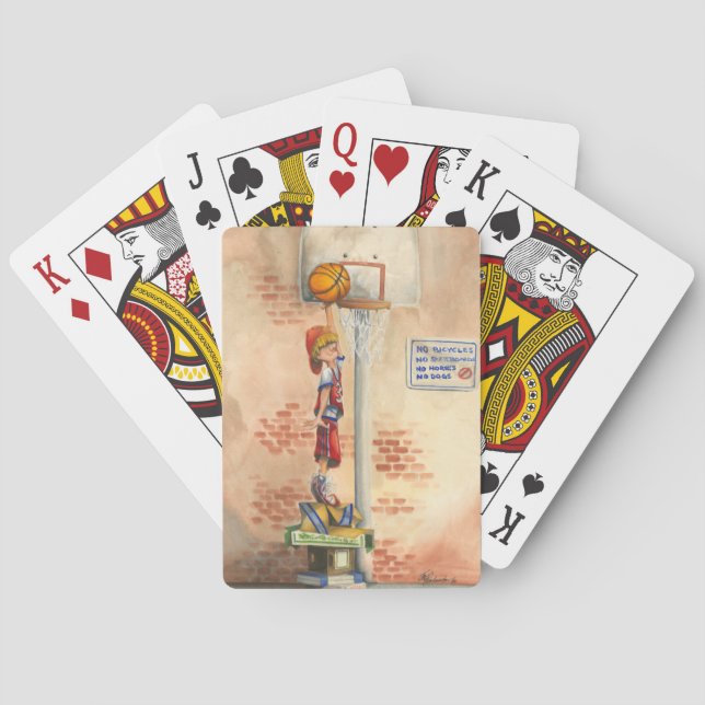 Knall taucht auf Basketball-Band durch Jay Spielkarten (Rückseite)