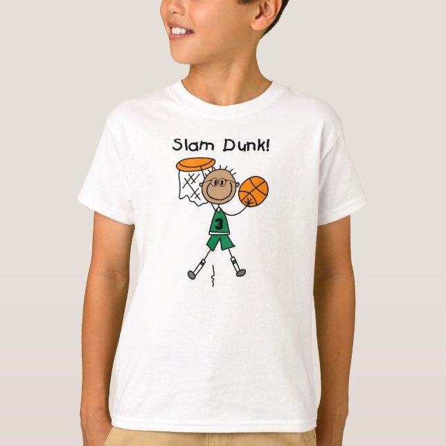 Knall taucht Jungen-Basketball-Spieler-T - Shirt (Vorderseite)