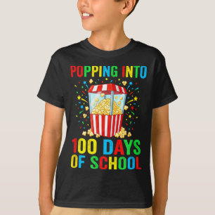Knallen in 100 Schultage - lustiges Popcorn T-Shirt