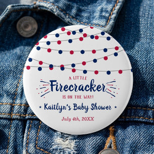 Knaller auf dem Weg! Babyparty zum 4. Juli Button