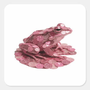 Knallrosa PINK FROG Sticker Motiv