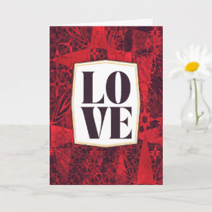 Knallrote LOVE Schokoladen-Romanzen-Grußkarte Karte