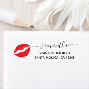 Knallroter Lippenstift