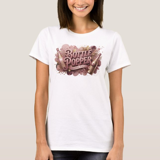 Knallrotes BOTTLE POPPER T-Shirt (Vorderseite)
