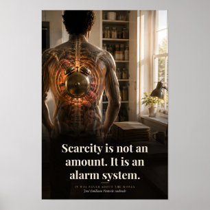 Knappheit ist ein Alarmsystem Buch Zitat Kunst Poster