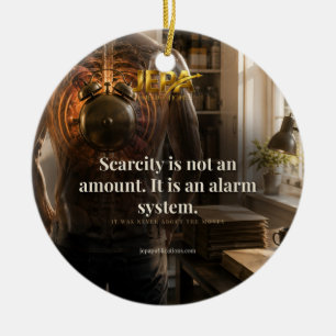 Knappheit Ist Ein Alarmsystem Buchzitat Keramik Ornament