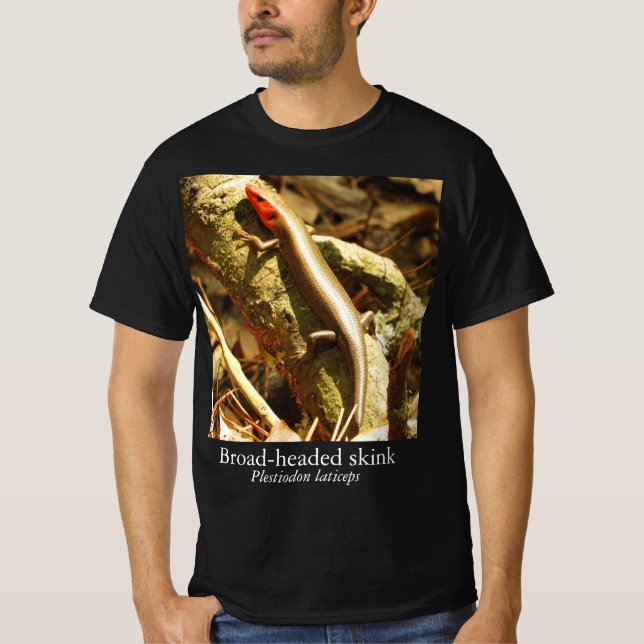 Knature Knowledge Broad-Headed Skink T-Shirt (Vorderseite)
