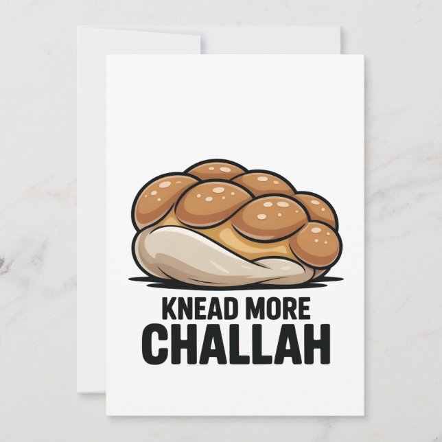 Knead more Challah Juden Backen Ankündigung (Vorderseite)