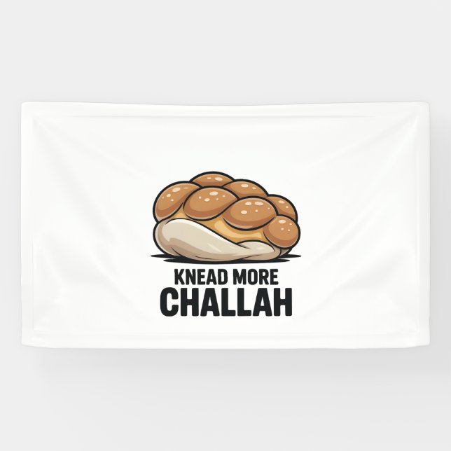 Knead more Challah Juden Backen Banner (Horizontal)