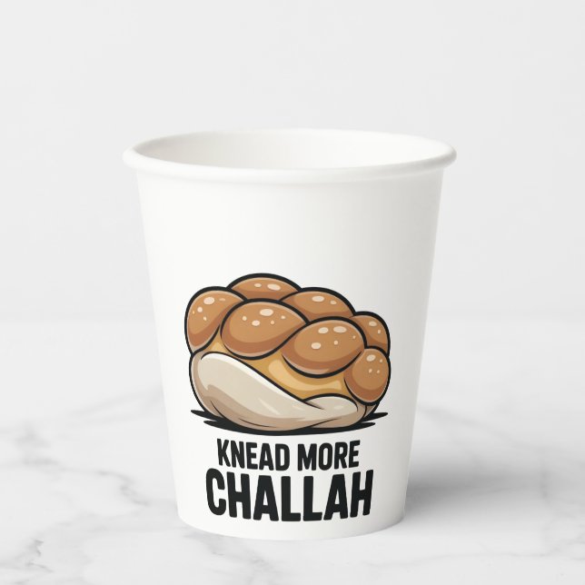 Knead more Challah Juden Backen Pappbecher (Vorderseite)
