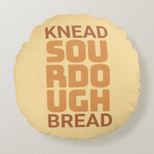 Knead Sourdough Brot Baker Brothersteller Rundes Kissen