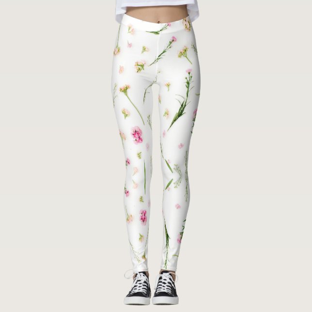 Knechtschaft zwischen Blume und Leaf Leggings (Vorderseite)
