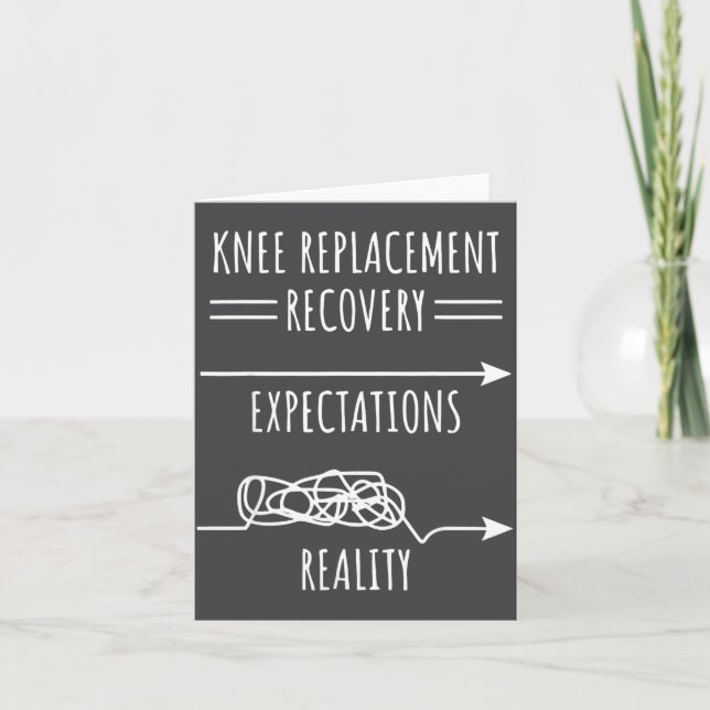 Knee Replacement Recovery Expectations Reality Sur Karte (Vorderseite)