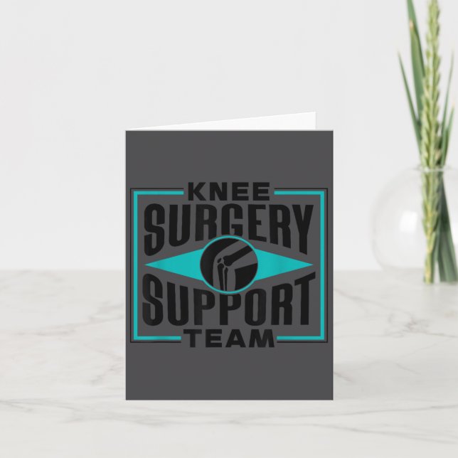 Knee Surgery Suprt Team Patient Knees Recovery Ope Karte (Vorderseite)