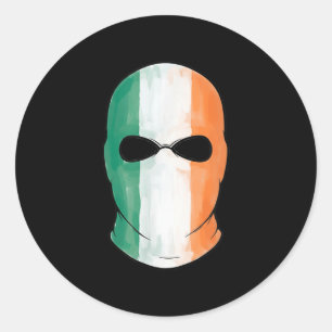 Kneecap Tricolor Balaclava Runder Aufkleber