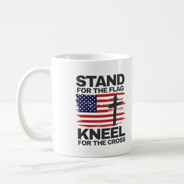 Kneel für das Kreuz Kaffeetasse (Links)