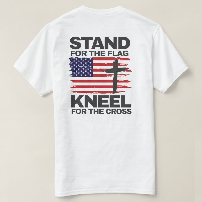 Kneel für das Kreuz T-Shirt (Design Rückseite)