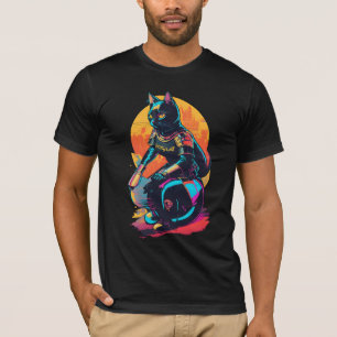 Kneeling Cat Woman Knight T-Shirt