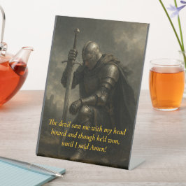 Kneeling Knight Sockelschild