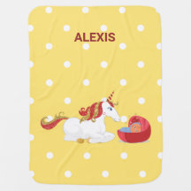 Kneeling Unicorn Niedlich Brown Baby Personalisier