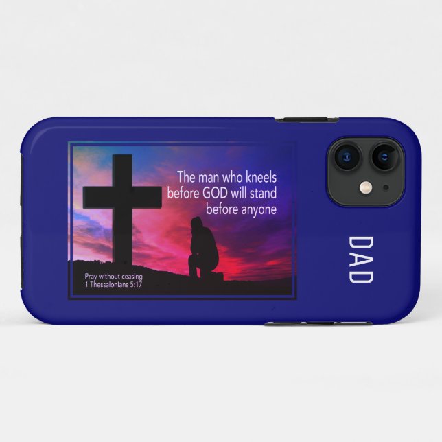 KNEELN FÜR Monogramm VOR GOD Christlich Case-Mate iPhone Hülle (Rückseite (Horizontal))