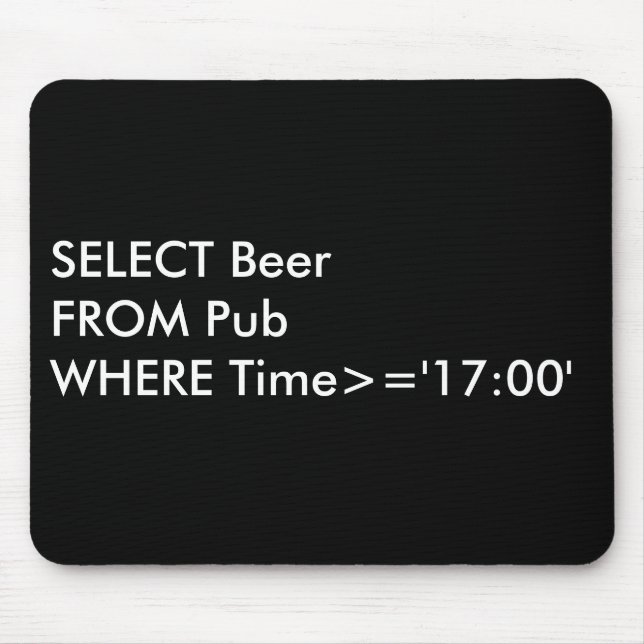 Kneipe SQL Mousepad (Vorne)