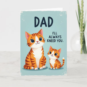 Knetende Katze Süßer Vatertag Grußkarte Karte
