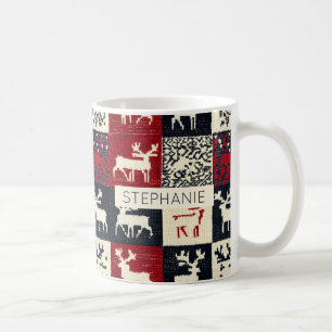 Knetmuster Weihnachtsmuster Rustikal Kaffeetasse