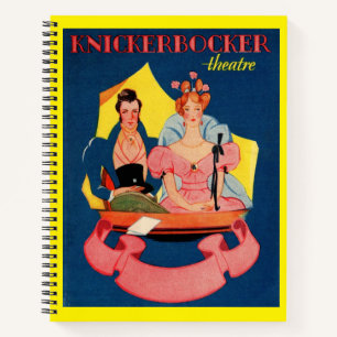 Knickerbocker Theaterkartenabdeckung der 1920er Ja Notizbuch